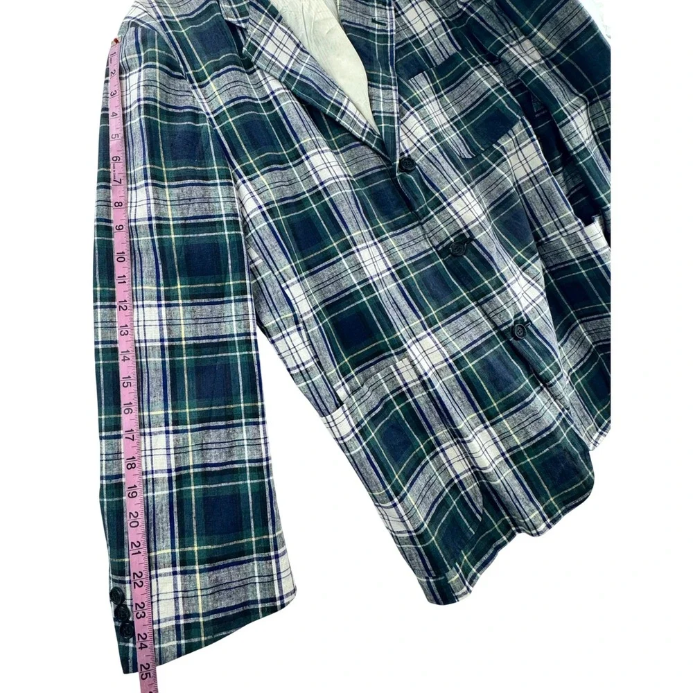 Vintage Tommy Hilfiger Plaid Sport Coat Blazer XL Union Made USA ACTWU Jacket